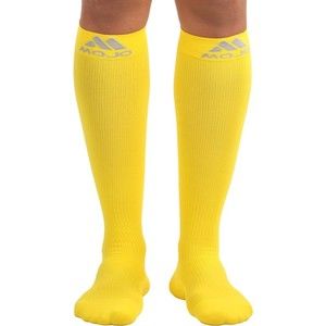Yellow Compression Socks Unisex Comfortable Running Medical Support Large Mojo